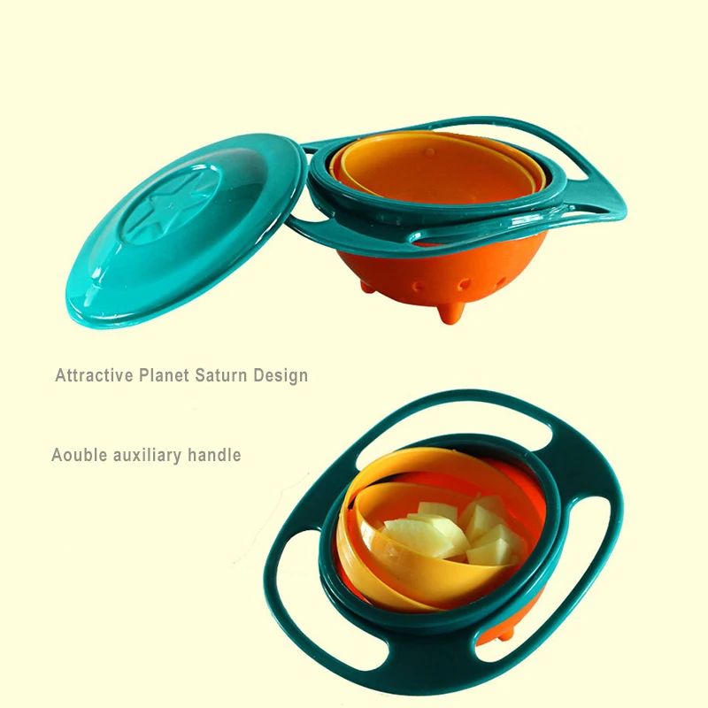 360 Degree Rotating Anti Overflow Feeding Tray Baby Training Rotating Balance Toy Children's Rotating Balance Bowl