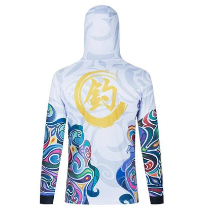 Camisa de Pesca Masculina de Manga Longa Profissional Respirável de Secagem Rápida com Capuz Anti-UV para 2026, Roupas Masculinas de Pesca para Uso Externo, Casaco de Pesca