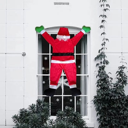 Climbing Santa Claus for Climbing Window, Balcony, Roof, Chimney, Home Christmas Decoration Hanging Santa Claus Outdoor Decor