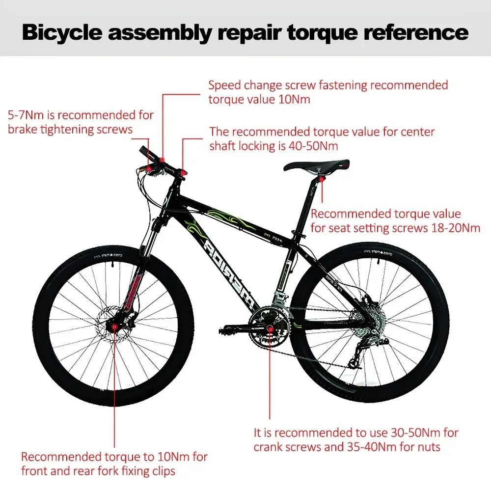 Chave de Torque de Alta Precisão 3/8" 5-60N.m com Encaixe Quadrado ±3% 1pc 3pcs 7pcs 8pcs Conjunto Ferramentas Manuais para Bicicletas Motocicletas Automóveis Faças Você Mesmo