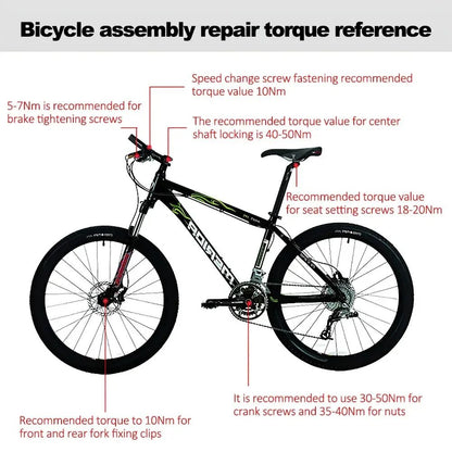 Chave de Torque de Alta Precisão 3/8" 5-60N.m com Encaixe Quadrado ±3% 1pc 3pcs 7pcs 8pcs Conjunto Ferramentas Manuais para Bicicletas Motocicletas Automóveis Faças Você Mesmo