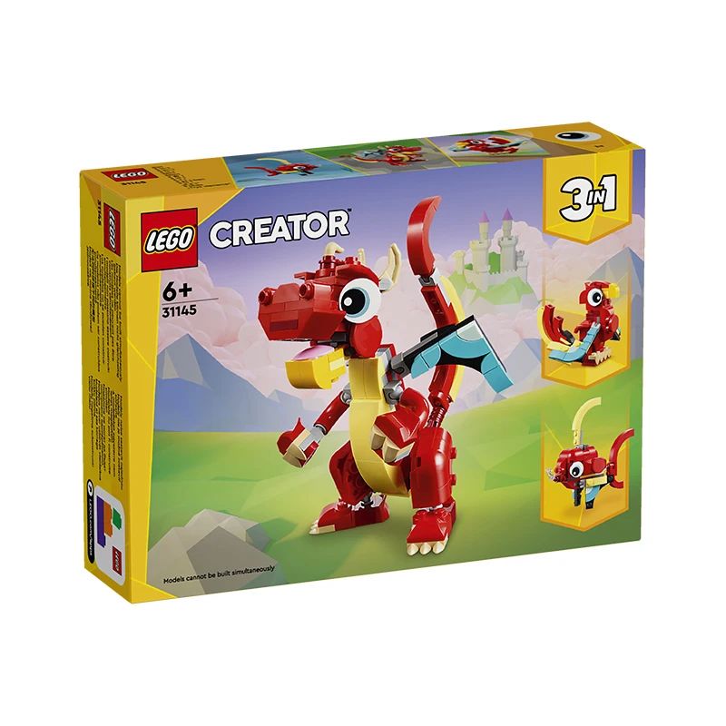 LEGO Creator série criativa 31145 pequeno dragão vermelho meninos e meninas blocos de montar educacionais brinquedos
