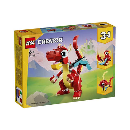 LEGO Creator série criativa 31145 pequeno dragão vermelho meninos e meninas blocos de montar educacionais brinquedos