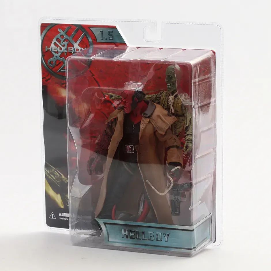 Mezco - Hellboy - 2004 "Hellboy" Casaco Variante Boneco Modelo Colecionável Figura de Ação Brinquedo