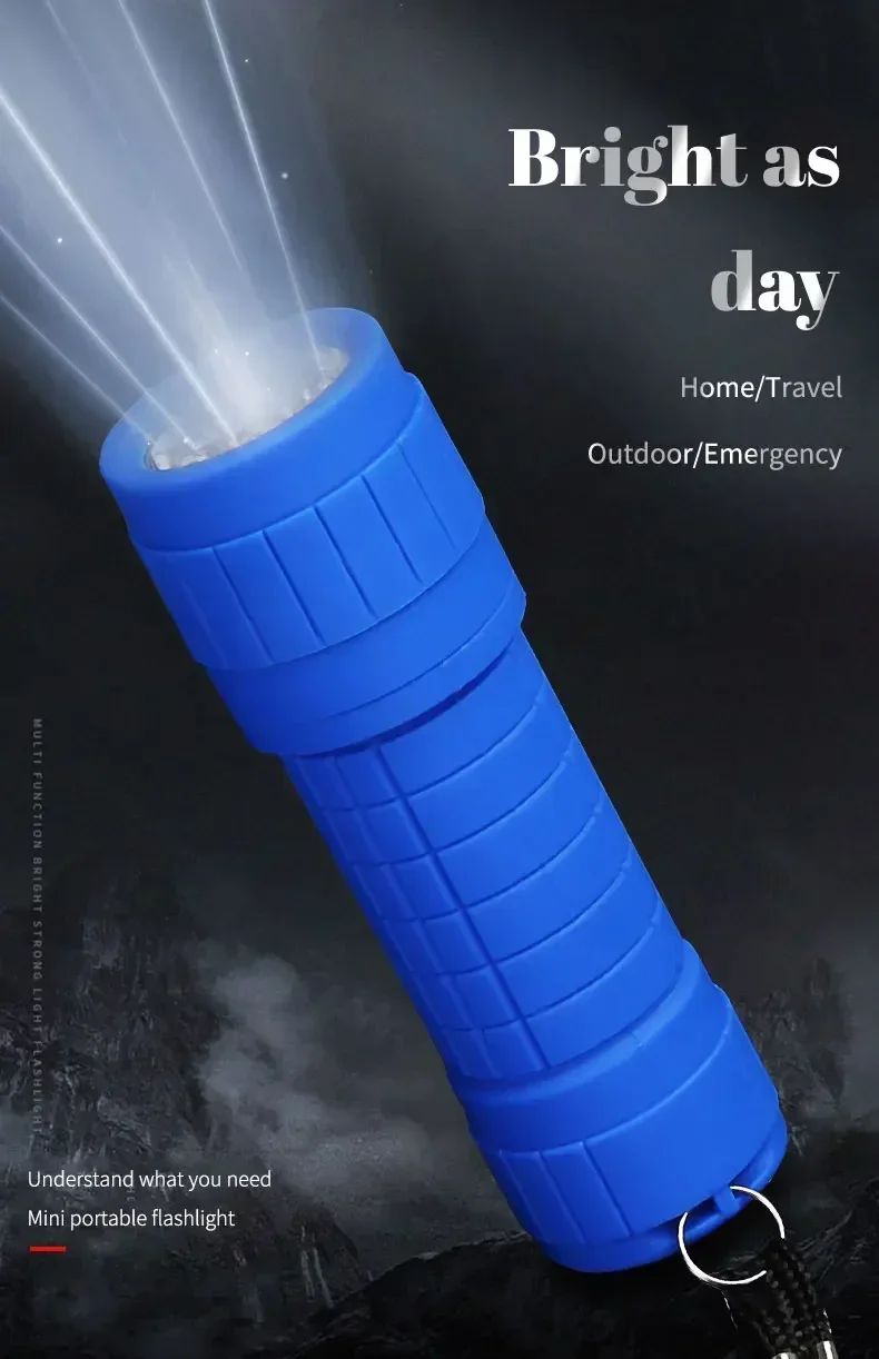 Mini Portable Flashlight Nine XPE Lamp Beads Strong Lighting Using 3 NO.7 Batteries Fixed Focus Pocket Outdoor Emergency Torch