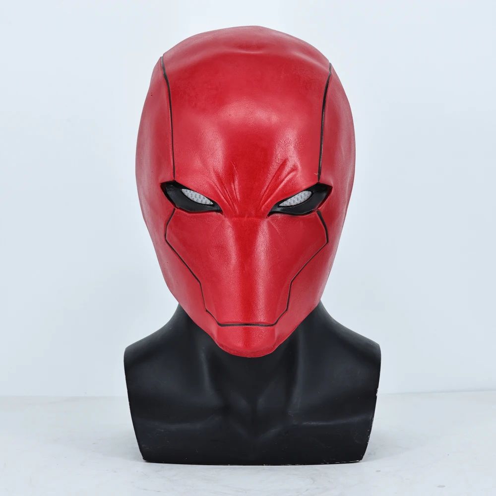 Cosplay Masks Superhero Red Hood Helmet Latex for Adult Man Face Masks Halloween Party Masquerade Carnival Costume Prop
