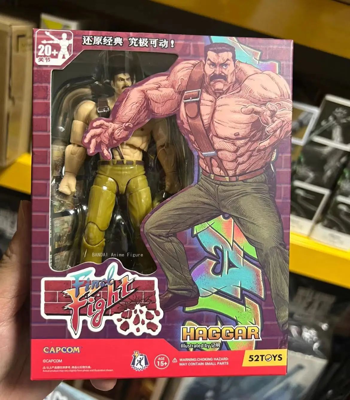 Original 52TOYS Boneco de Ação CAPCOM Final Fight PVC 10CM Anime Figuras de Ação Modelos Brinquedos Coleções Presentes em Estoque