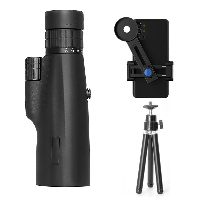 Monóculo Telescópio 10-30x50mm Monóculo de Longo Alcance Telescópio com Zoom Contínuo para Caça ao Ar Livre e Exploração