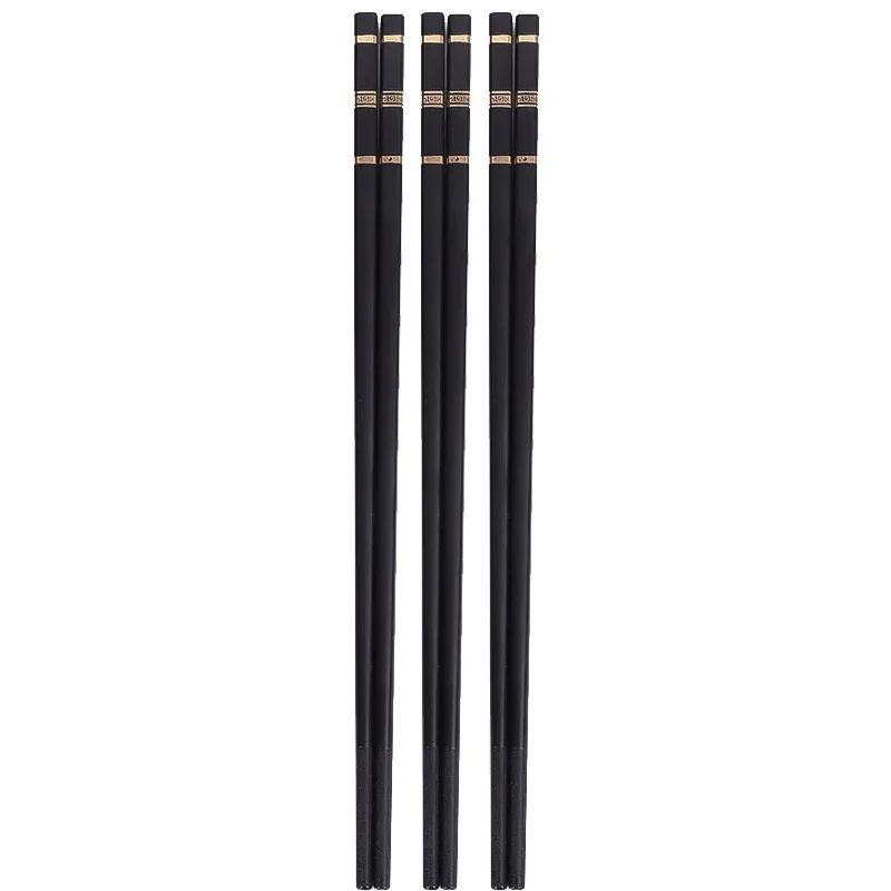 Metal Alloy Chinese Chopstick Reusable Non-slip Sushi Food Chop Sticks Japanese Korean Chopsticks Kitchen Tableware Accessories