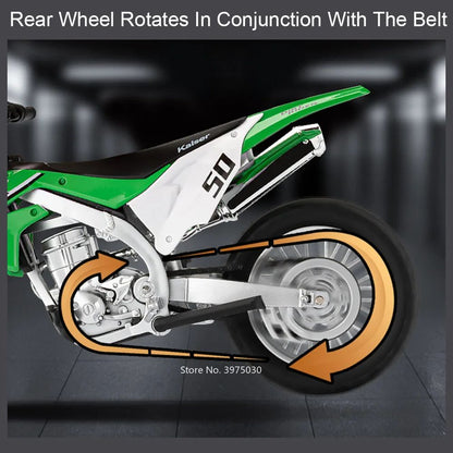 1:12 Kawasaki KX450 Motorcycle Car Toy Model Alloy Diecast Wheel Steering Miniature Mountain Off-road Motorcycles Boys Xmas Gift