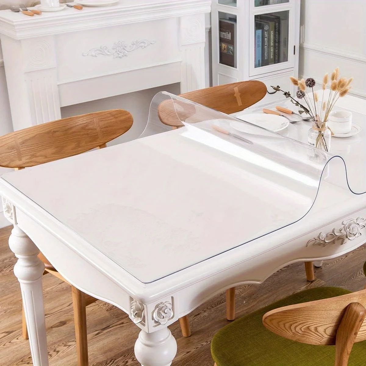 Rectangle Clear Desk Mat, Waterproof & Easy Cleaning for Office Dresser Night Stand Clear Table Protector