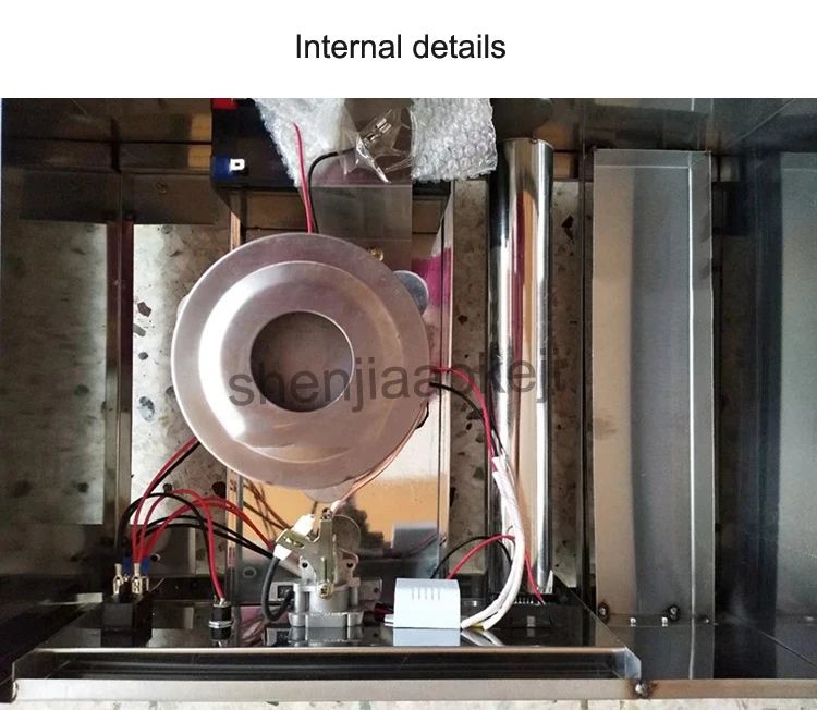 Máquina de Algodão Doce Comercial de Aço Inoxidável a Gás Máquina de Algodão Doce DIY Máquina de Açúcar Fiado Escovado Chique