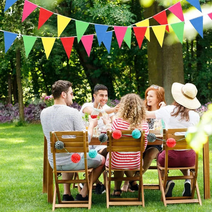 50-1000mm Colorful Pennants Banner Flag Triangle Flag Bunting for Outdoor Opening Festival Celebration, Wedding Rope Party