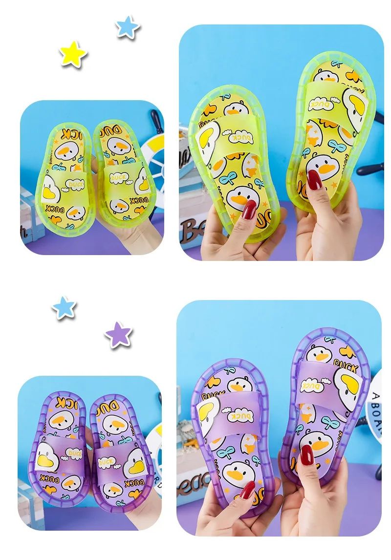 New Cute Luminous Kids Slippers Crystal Shoes Sparkling Lights Boys Girls Will Cartoon Glowing Cute Baby Cool Indoor Outdoor