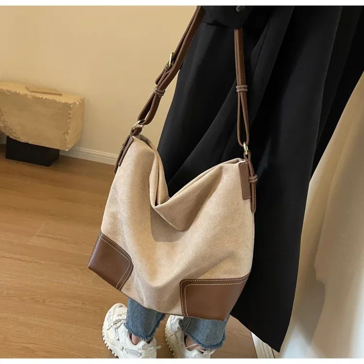 Shoulder Bags Trendy Women's Soft PU Shoulder Bags Solid Color Ladies Casual Style Spring Handbag Big Handbags Crossbody Bags