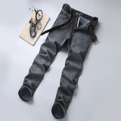 Mens High Quality Jeans Fashion Straight Denim Pants Men Classic Casual Jeans Male Plus Size Denim Trousers Ripped Jeans 28-40