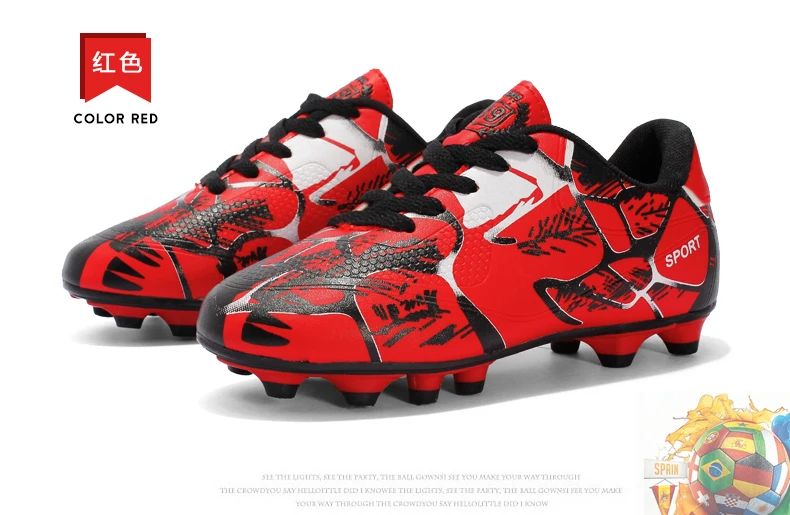 Professional Kids Soccer Shoes Men Original Football Shoes Indoor Society Cleats Football Field Boots TF/AG Fast Match Sneaker