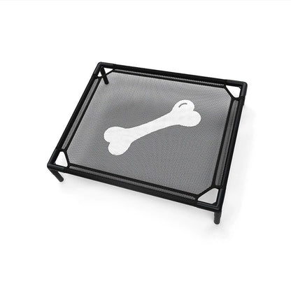 Cama Elevada para Cães Refrigerante - Cama de Berço Elevada para Cães, Berço para Animais de Estimação com Malha Durável e de Apoio, para Uso Interno e Externo, Preto, Cama Pequena para Animais de Estimação