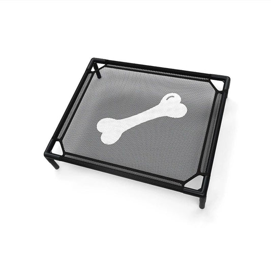 Cama Elevada para Cães Refrigerante - Cama de Berço Elevada para Cães, Berço para Animais de Estimação com Malha Durável e de Apoio, para Uso Interno e Externo, Preto, Cama Pequena para Animais de Estimação