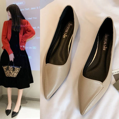 Women Fashion Pointed Toe Slip on Shoes Summer Woman Loafers Comfortable Ladies Yellow Boat Shoes Autumn Flats Zapatos Mujer