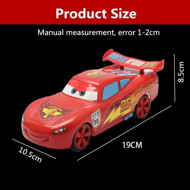 Carro de Brinquedo Elétrico Anime Carros 3 Pixar Relâmpago McQueen Homem-Aranha Quatro Canais Controle Remoto Modelo de Carro de Brinquedo Para Crianças Presente