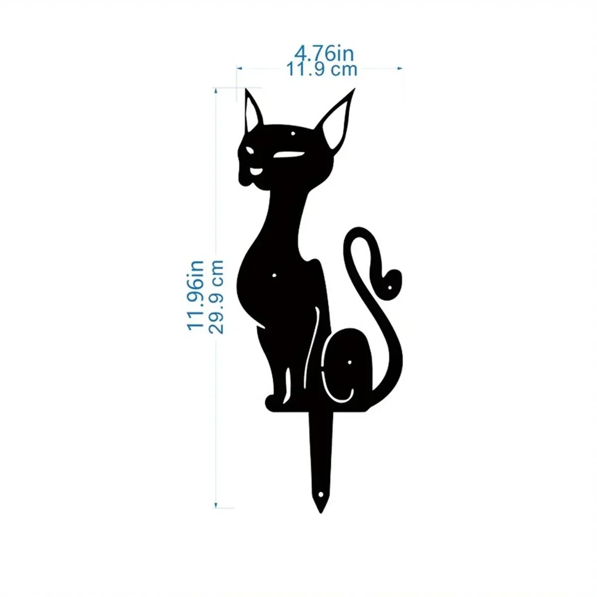 Exclusive Cute Cat Garden Decorative Silhouette - Tiki-Inspired Cat Family Garden Stakes | Perfect Outdoor Statues for Garden