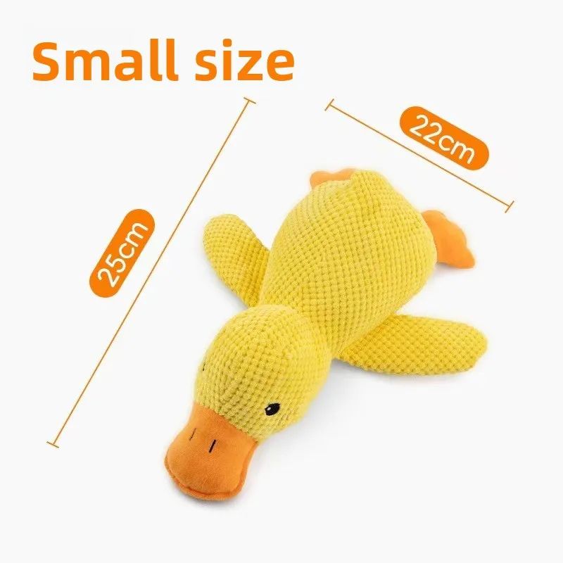 Coisas para Cães Acessórios para Cães Suprimentos para Cães Brinquedo de Pelúcia Calmante de Pato com Apito Durável Companheiro de Sono para Filhotes Presente de Luxo para Pets