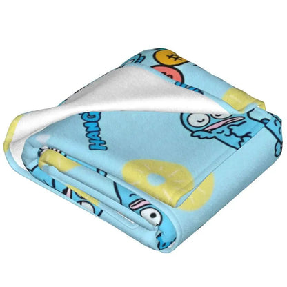 Manta Super Macia para Viagem e Escritório, Hangyodon, Fofa, Cobertor de Lançamento, Colcha de Flanela para Decoração de Casa, Capa Confortável para Sofá e Cama