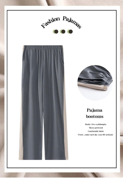 Men's Modal Sleepwear Loose Fit Casual Thin Home Pants Spring Autumn Summer Comfortable Lightweight Men's Drawstring Sweatpants