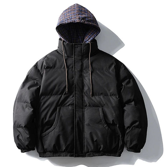 ?Mirrordust?Winter Men Jackets Thicken Warm Parkas Harajuku Oversized Bubble Coats Thicken Jackets Casual Loose Jackets Outwear