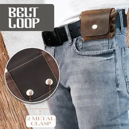 Leather Waxed Canvas Pouch Tote Garden Tools Bag in Water Proof Canvas Rolling Bag Foldable Belt Pack Portable Foraging Bag