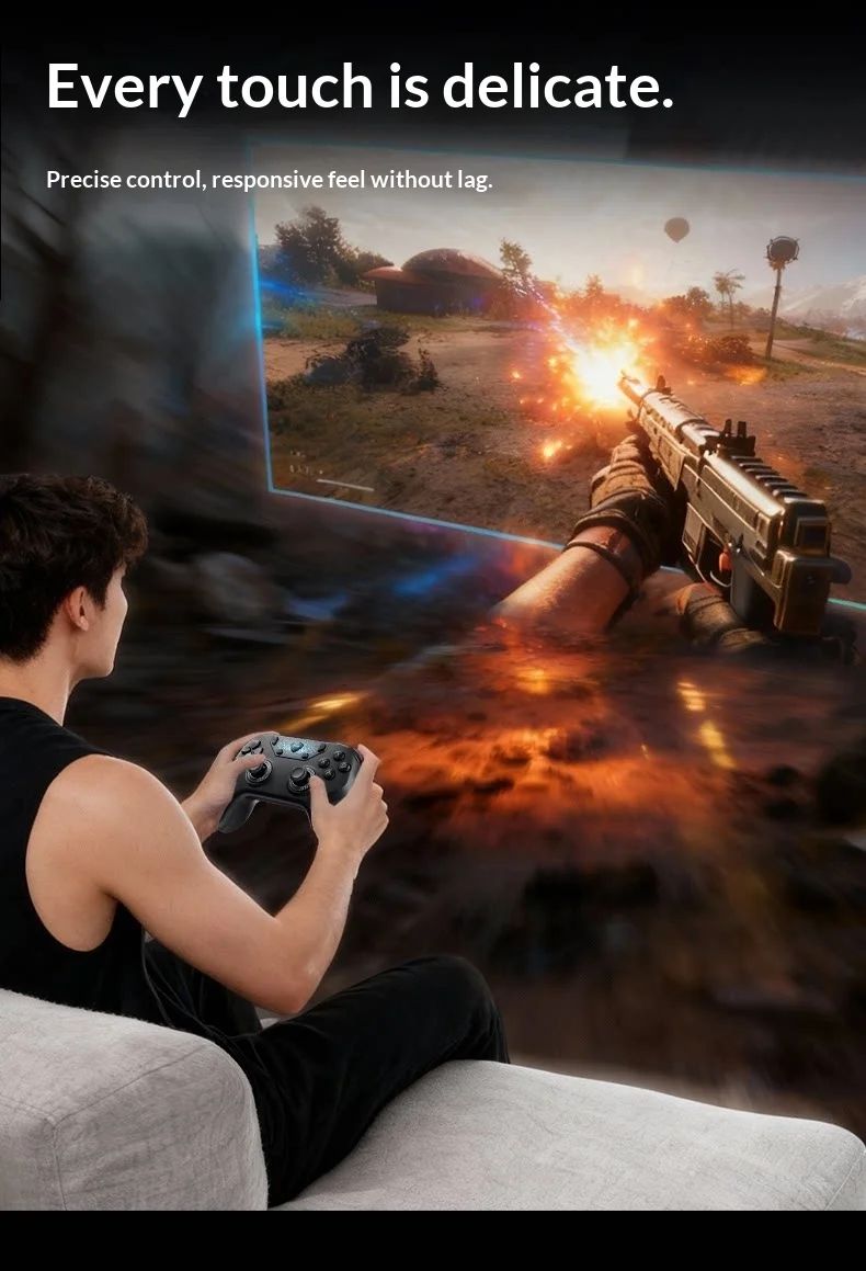 Machenike F1 Wireless Game Controller 3?Mode Dual 8K Hot?Swap Custom Body?Sense Micro Switch for PC Mobile Gaming Desktop Setup