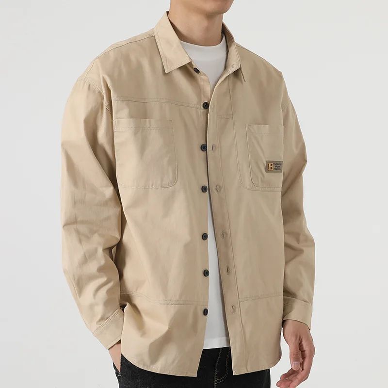 Loose Casual Boys Shirts Outdoor Long Sleeve Army Green Cotton 7XL 8XL 9XL 10XL 150KG Plus Size Cargo Blouses Black Men Clothes