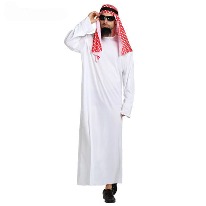 Men Arabia Arab Sheikh Costume Shepherd Arabian Prince Cosplay for Adult Fantasia Purim Halloween Costumes