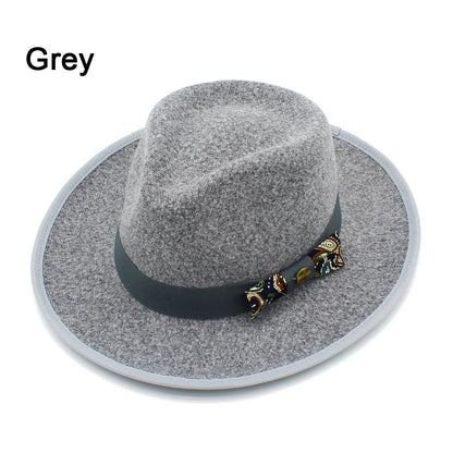 Men Women Fedora Hats Casual Vintage Autumn Winter Caps Bowknot Jazz Designed Outdoor Britain Derby Luxury Hat  Trilby Caps