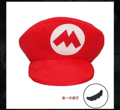 Super Marios Bros Cartoon Hat  Adult Kids Game Super Luigi Bors Cosplay Hats Red Green Cap Children Cosplay Gifts