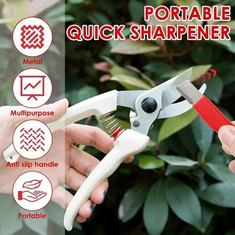 10/1PCS Portable Quick Sharpener Handheld Knife Grinding Stone Steel Sharpener for Axe Scissors Pocket Kitchen Garden Tools