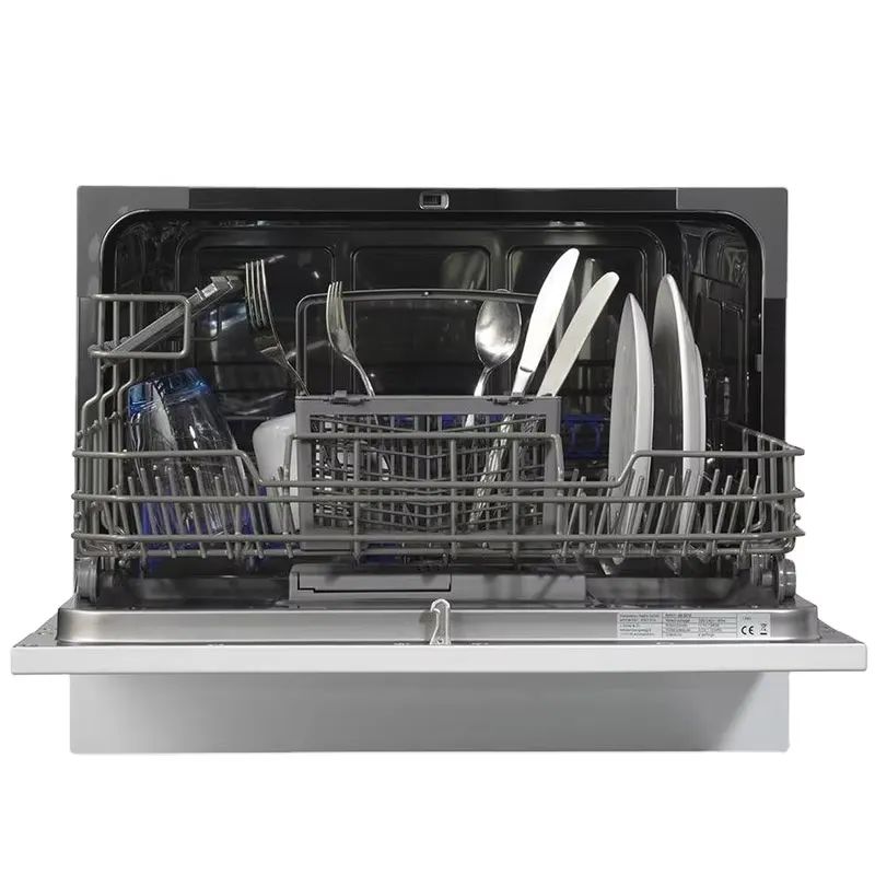 Portable Mini Countertop Dishwasher 6 Place Settings Compact Electric Dish Washing Machine for Home Apartment Dorm Kitchen