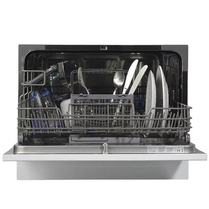 Portable Mini Countertop Dishwasher 6 Place Settings Compact Electric Dish Washing Machine for Home Apartment Dorm Kitchen
