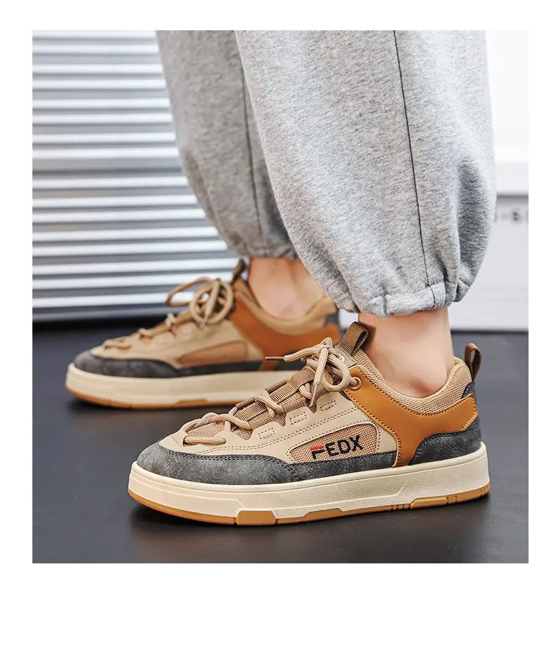 Bread Shoes for Men Trendy Board Shoes Niche Design Breathable Retro Chunky Sneakers Luxury Designer Male Casual Vulcanize Shoe