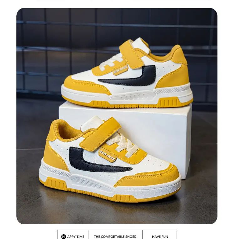 Spring and Autumn Running Sneakers for Kids Non-slip Shoes for Boys Sneakers Leather Kids Tennis Hugh Fashion Mesh Kids Shoes