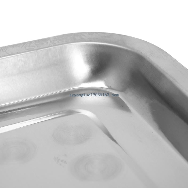 Stainless Steel Rectangular Plate Barbecue Grilled Fish Tray BBQ Container