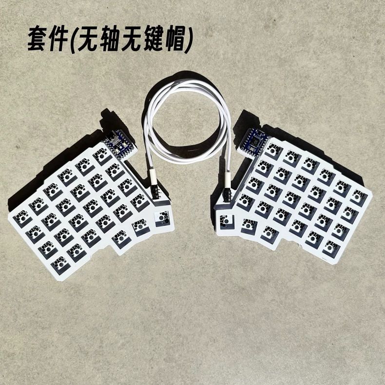 Teclado Silakka54 Dividido com Fio Hot Swap Suporte QMK/VIAL Teclado Ergonômico RP2040zero Acessórios Personalizados para PC Gamer