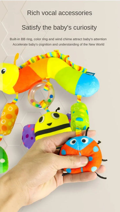Brinquedos para Bebês de 0, 3, 6, 12 Meses, Brinquedo de Pelúcia com Atividades de Arco-Íris para Pendurar no Carrinho de Bebê, Cadeirinha de Carro, Berço, Viagem, Brinquedos Sensoriais para Bebês