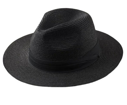 Chapéus de Sol Grandes Oversize para Homens Mulheres Praia Panamá Aba Larga Chapéu de Palha Senhora Chapéus de Sol de Verão Plus Size Chapéu Fedora 55-57cm 58-60cm