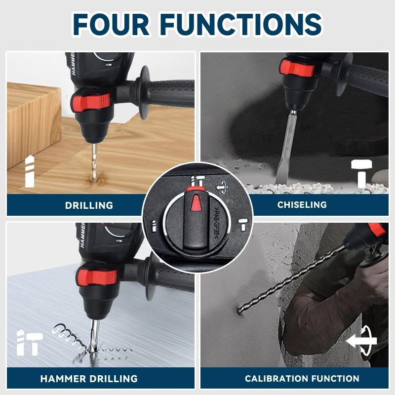 Martelo de impacto elétrico industrial Bosch GBH28 Furadeira de martelo de alta potência profissional para concreto