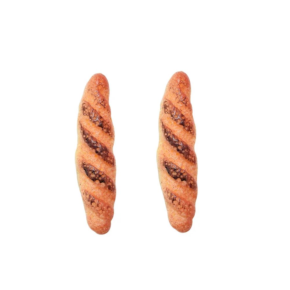 5pcs Dollhouse Mini Long Toast French Bread Resin 1:12 Miniature Food Play Hand Diy Doll Accessories Home Decor Crafts