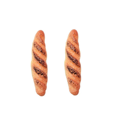 5pcs Dollhouse Mini Long Toast French Bread Resin 1:12 Miniature Food Play Hand Diy Doll Accessories Home Decor Crafts