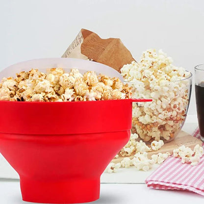 Microwave Silicone Popcorn Maker Food Grade Foldable High Quality Kitchen Easy Tools DIY Make Popcorn Bucket Bowl with Lid Bowls
