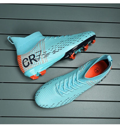 New Men Soccer Shoes High-top Futsal Cleats Sneakers Football Boots Grass High-quality Non-Slip Match Indoor Hot-selling FG/TF